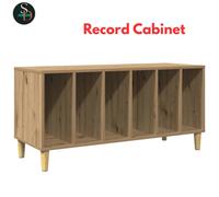 Modern Record Cabinet Sideboard Storage Artisan Oak Engineered Wood vidaXL