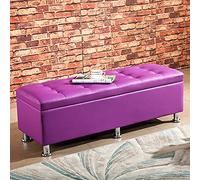 Modern Rectangle Storage Bench for Entryway & Living Room, Faux Leather Ottoman with Toy Chest, Shoe Storage & Footrest - 31x16x16 Inch (80x40x40cm)