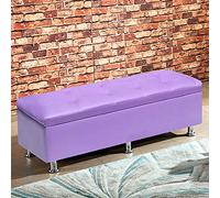Modern Rectangle Storage Bench for Entryway & Living Room, Faux Leather Upholstered Shoe Ottoman & Toy Chest, Stylish Footrest, 80x40x40cm (31x16x16inch)