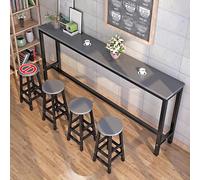 Modern Rectangular Bar Table - Narrow Wood Design for Small Spaces, Ideal for Kitchen and Cafe Use