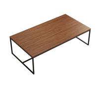 Modern Rectangular Coffee Table with Metal Frame - Stylish Center Table for Living Room Bedroom & Office - 51.1x23.6x16.5in - Chic Accent End Table