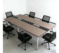 Modern Rectangular Desk, Large Conference Table, wear-resistant, Built-in cable space,Reinforced steel frame, for Office & Meeting Room Long Rectangular Desk for 6-20 People,A,240x120x75cm