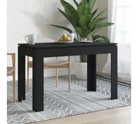 vidaXL Dining Table Black 120x60x76 cm Engineered Wood UK