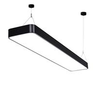 Modern Rectangular LED Pendant Light - Adjustable Height Minimalist Chandelier for Pool Table Dining Room Game Room - Stylish and Functional Lighting Solution