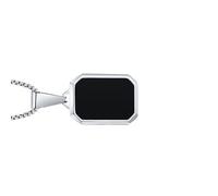 Modern Rectangular Necklace Distinctive Necklace Stainless Steel Texture Suitable For Trendy Parties And Everyday Wear Stainless Steel Unisex, One Size, as described, as described