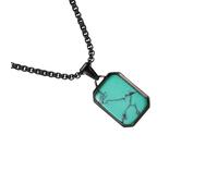 Modern Rectangular Necklace Distinctive Necklace Stainless Steel Texture Suitable For Trendy Parties And Everyday Wear Stainless Steel Unisex, One Size, as described, as described
