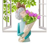 Modern Resin Vase - An Ornament, Minimal Tabletop Decoration | Contemporary Flower Container, Indoor Sculpture in the Home, Decorative Art Object Bedroom Staining Room, Exhibition