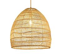 Modern Restaurant Hand-Woven Rattan Pendant Lamp Vintage Hand- Suspended Lighting in Natural Wicker Finish Hanging Decorations RusticJapanese Lamp
