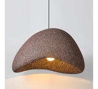 Modern Restaurant Pendant Lamp Creative Resin Lamp E27 Bedroom Chandelier Japanese Wabi-Sabi Style Hanging Lamp Bar Chandelier for Living Room Café Deco Hanging Lights(Dark red A,40CM)