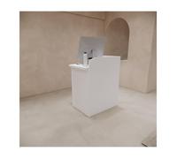 Modern Retail Counter with Lockable DrawerSmall Wooden Cashier Table for Checkout & ReceptionIdeal for Clothing Stores & Retail Clinics (A2 L50cm/19.7in)