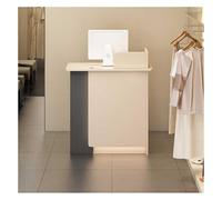 Modern Retail Reception Desk - Stylish Checkout Counter with Lockable Drawer & Cable Management 100cm (39.4in) Welcome Station & Filing Cabinet for Offices