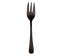 Modern Retro Cake Forks, Stainless Steel, Matte Black Finish, Set of 6
