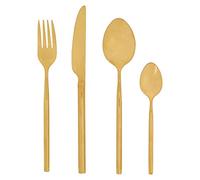 16-Piece Gold Stainless Steel Cutlery Set Gold-Coloured