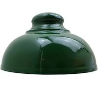 Modern Retro Industrial Light Shade, Easy Fit 29cm Lampshade, Curvy Shaped Metal Shade, Vintage Rustic Light Shade for Kitchen, Living Room (Green)