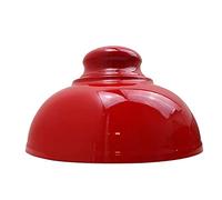 Modern Retro Industrial Light Shade, Easy Fit 29cm Lampshade, Curvy Shaped Metal Shade, Vintage Rustic Light Shade for Kitchen, Living Room (Red)