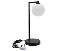 Modern Retro Opaque Globe Table Lamp Black Desk Lamp and Bedside Light M0221-F