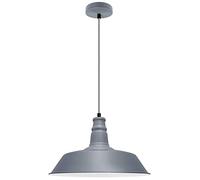 Modern Retro Pendant Ceiling Light Shade Grey Metal Traditional Bowl Lampshade M0092