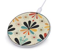 Modern Retro Wireless Charger, Fast Charging Pad, 10W Qi Certified Wireless Charging Pad for Most Enabled Phones Portable Slim for Home