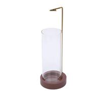 Modern Reverse Flow Incense Burner, Wooden Upside Down Holder for Sticks with Glass Ash Catcher, Anti-Ash Meditation Home Decor for Yoga Spa Relaxation