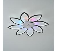 Modern RGB Ceiling Light, Flush Mount Chaner with Smart APP & Remote Control, Dimmable LED Lighting Fixture for Bedroom, Living Room, and Study
