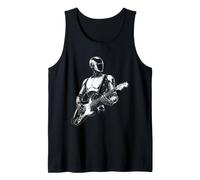 Modern Robot Guitarist Sci-Fi Music A.I. Design Tank Top