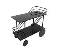 Modern Rolling Bar Cart2Tier Glass & Metal Serving Trolley with Wheels Kitchen Storage Island for Coffee & Wine Stylish Utility Cart for Home Dining & Parties
