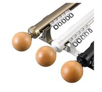 Modern Roman Curtain Rod Set with Aluminum Bracket & Finials 200cm/6.5ft Drapery Pole for Living Room & Bedroom Stylish Room DividerChampagne Color