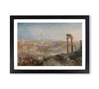 Modern Rome Campo Vaccino by Joseph Mallord William Turner Framed Print | A2 Black Framed Wall Art | Ready to Hang | Modern Nature Picture | Living Room Bedroom Lounge Office