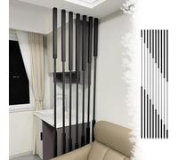 Modern Room Divider Column, 40x300cm Temporary Wall Separator for Living Room/Office, 10 Square Decorative Panels, Stylish Space Partitioning Solution.
