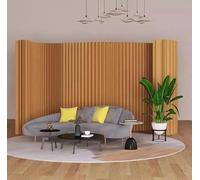 Modern Room Divider, Contemporary White Folding Paper Room Divider Privacy Screen for Indoor, Deformable Functional Decorative Freestanding Partition Room Divider,Brown-6x2.2m/19.68x7.21FT