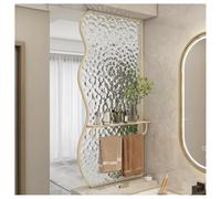 Modern Room Divider Privacy Screens,Metal Glass Partition Room Divider, Glass Shower Doors for Bathtub for Walk-in Bathroom Hotel(White-b,35x90 cm/13.7x35.4”)