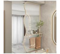 Modern Room Divider Privacy Screens,Metal Glass Partition Room Divider, Glass Shower Doors for Bathtub for Walk-in Bathroom Hotel(White-a,30x130 cm/11.8x51.1”)