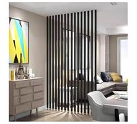 Modern Room Divider Screen PartitionCeiling to Floor Metal Slats 8Root Column Wall Divider for Office Restaurant & Home Space Separation (195cm/76.7in)