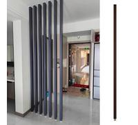 Modern Room Divider with Wooden Slats for Apartment and Office Spaces