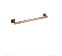 Modern Rose Gold Bathroom Accessories Set - Square Design Toilet Paper Holder, Towel Bar & Robe Hook - 2 Piece Set with 50cm Towel Rack for Luxury Decor