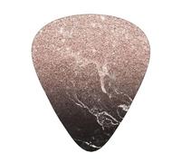 Modern Rose Gold Black Marble Pink Glitter,12 Pcs Guitar Pick,3 Different Thickness Plectrums for Acoustic Guitar Bass Ukulele (0.46mm 0.96mm 0.71mm)