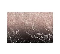 Modern Rose Gold Black Marble Pink Glitter1