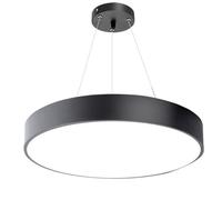Modern Round Acrylic LED Ceiling Lamp - Minimalist Black/White Lighting for Office Clothing Store Conference Room - Stylish Indoor Fixture for Contemporary Spaces