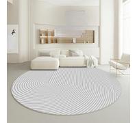 Modern Round Area Rug, Living Room Decor Geometric circle pattern, gray, 150cm