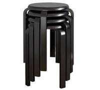 Modern Round Backless Stacking Stools, Set of 4/6, Space-Saving Stools for Kitchen, Dining Room, Office, Outdoor, Patio, and Balcony