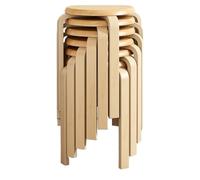Modern Round Backless Stacking Stools, Set of 4/6, Space-Saving Stools for Kitchen, Dining Room, Office, Outdoor, Patio, and Balcony
