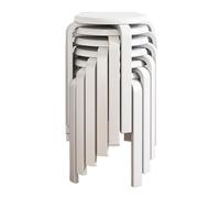 Modern Round Backless Stacking Stools, Set of 4/6, Space-Saving Stools for Kitchen, Dining Room, Office, Outdoor, Patio, and Balcony