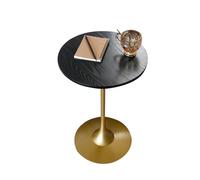 Modern Round Bistro Bar Table Tulip Coffee Table for Living Room Balcony & Leisure Spaces 50x65cm Black Center Table for Stylish Home Décor