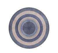 Modern Round Carpet Imitation Braided Rope Area Rugs Soft Non Slip Washable Doormat For Home Living Room Restaurant Bedroom Kitchen Bathroom Runner(Blue,60cm)