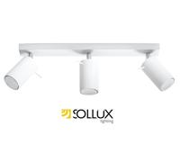 Sollux Lighting Ring Steel White 3 Light Classic Ceiling Light