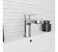 Modern Round Chrome Design Bathroom Basin Single Lever Mono Mixer Tap