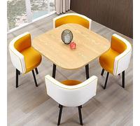Modern Round Coffee Table and Chair Set for Office Meeting Room Retail Space Saving Design for Collaborat and Negotiat Slish Small Décor.