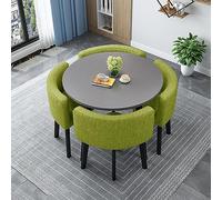 Modern Round Coffee Table and Chair Set for Office, Reception, Negotiation, and Meetings - Stylish Compact Design Perfect for Small Spaces and Retail Environments