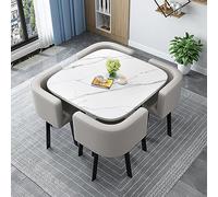 Modern Round Coffee Table & Chair Set - Perfect for Office, Reception, Meetings & Negotiations - Sleek Embedded Design for Stores & Waiting Areas