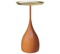 Modern Round Coffee Table - Mid-Century Style Metal Pedestal Base - Chic Bedside & Tea Table for Living Room & Balcony - Stylish Leisure Furniture for Home Décor